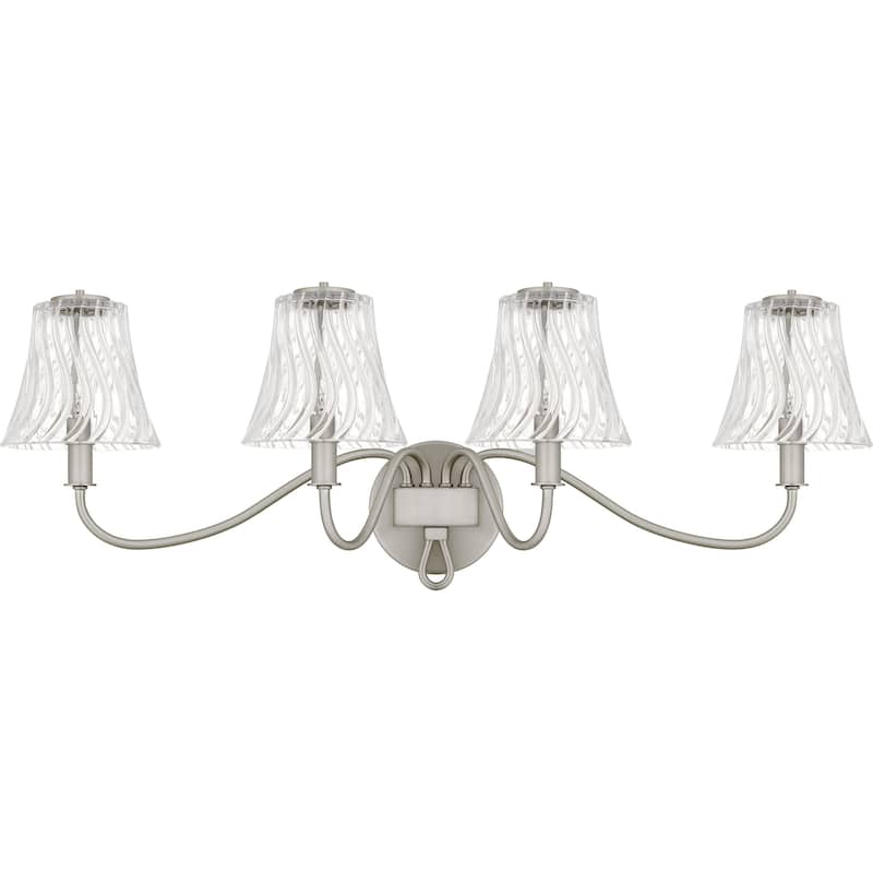 McKinney 4-Light Brushed Nickel Bath Light