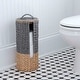 preview thumbnail 12 of 15, Household Essentials 3-Piece Wicker Bath Accessory Set, Natural