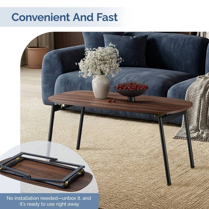 Foldable Coffee Table with no Storage for living room