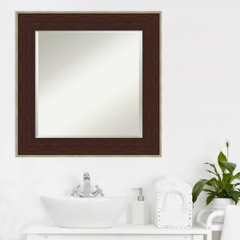 Beveled Bathroom Wall Mirror - William Frame