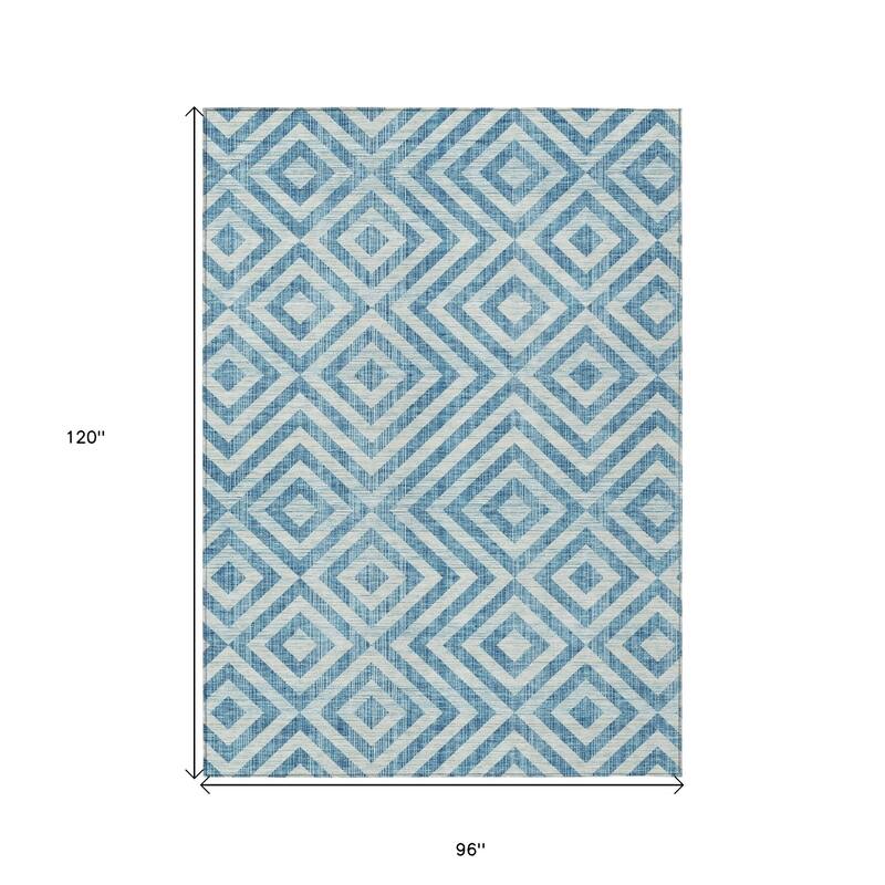 HomeRoots Geometric Transitional Rectangle Outdoor Rug