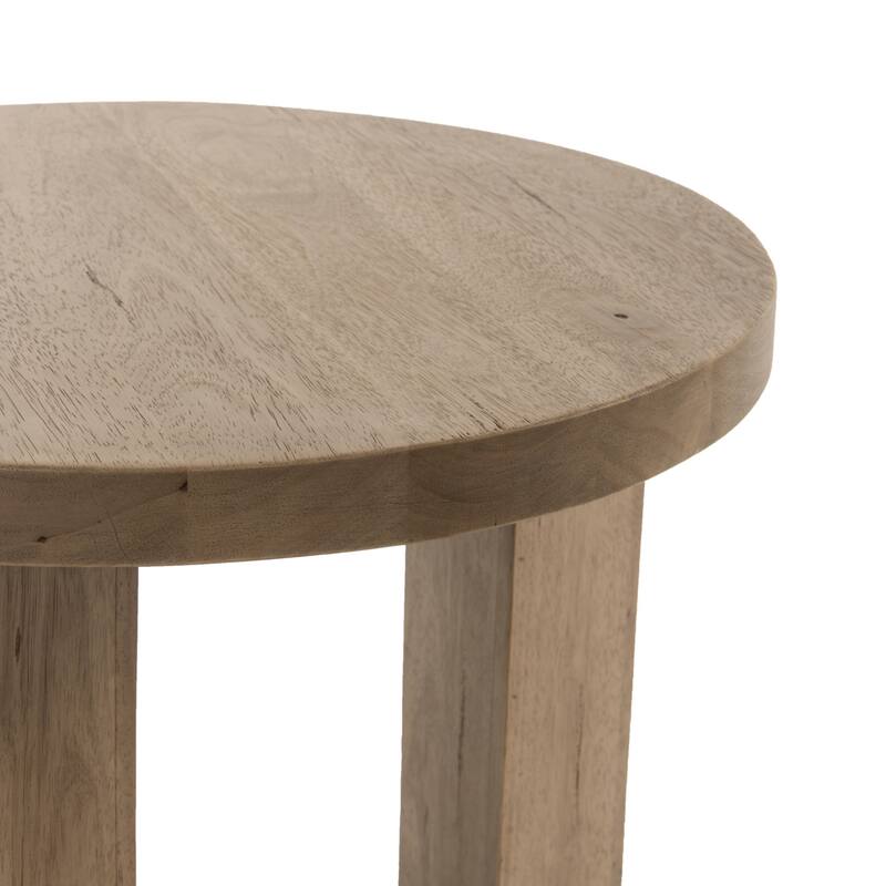Gunn End Table-Light Brushed Parawood