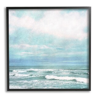 Stupell Beach Waves Horizon Framed Giclee Art Design by Christine ...