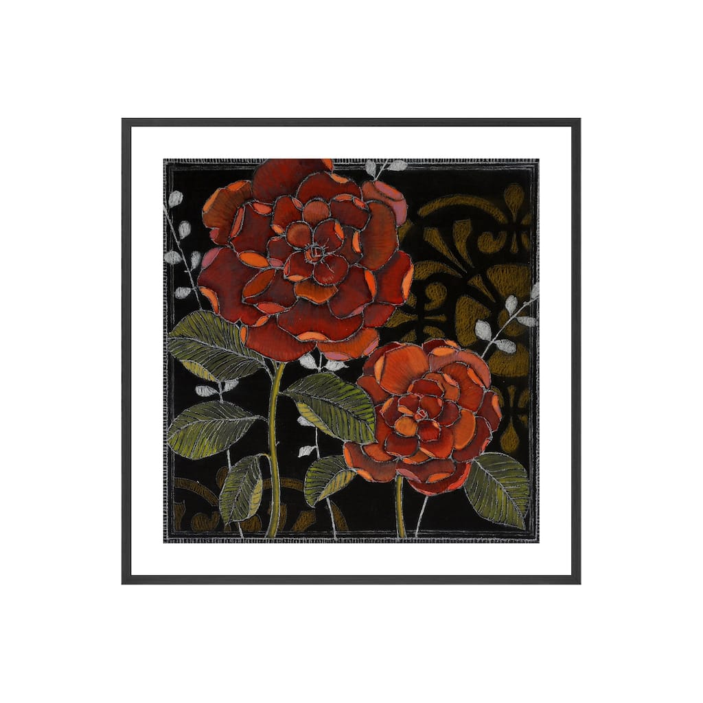 Gilt Slate Flora II Framed Print Wall Art by Norman Wyatt Jr.