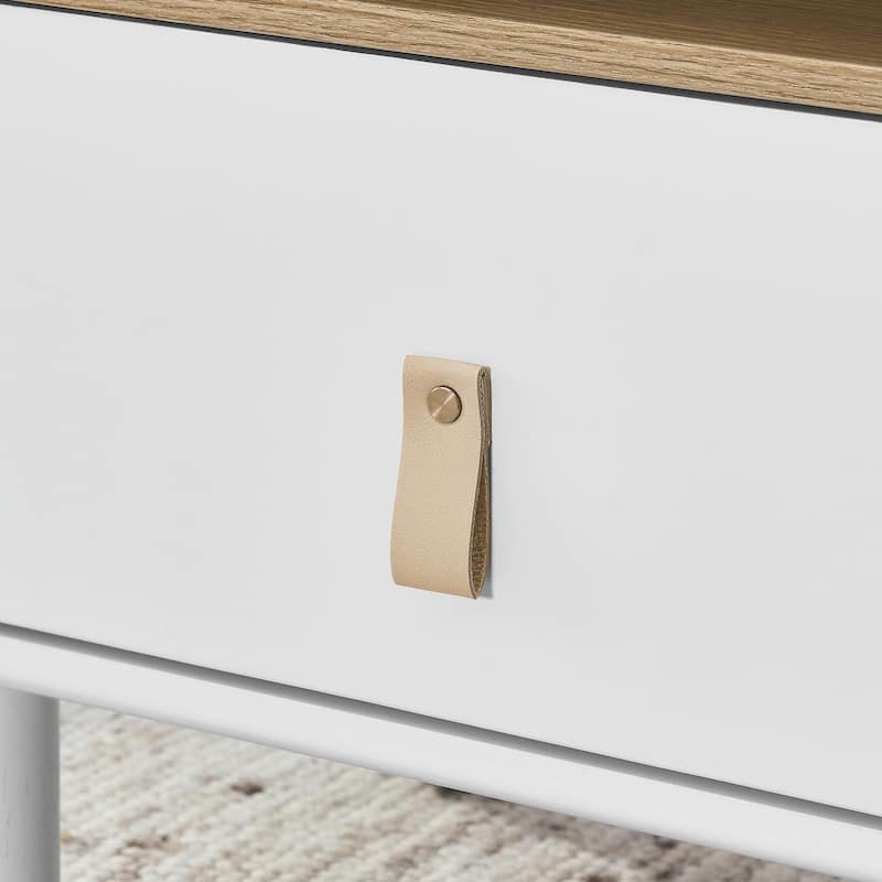 Modern Single-Drawer Bedside Table, Bedroom Nightstand, Wooden, Compact, Nordic Style