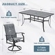 preview thumbnail 20 of 92, Versatile Outdoor Dining Sets w Swivel/Folding Chairs & Steel Slat Table and HDPE Dining Table Set for Gardens, Patios