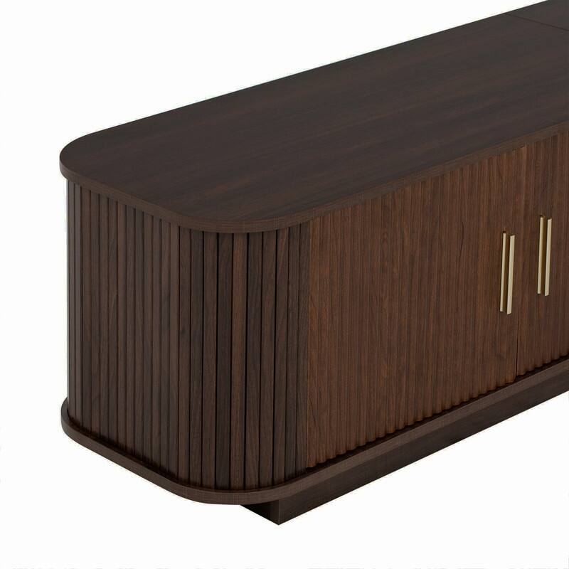 Modern 70" TV Stand for TVs up to 80", Media Entertainment Center with Storage Cabinet