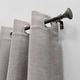preview thumbnail 2 of 10, Lumi 5/8" Single Curtain Rod Set Pewter/ Matte Black- Trumpet finials