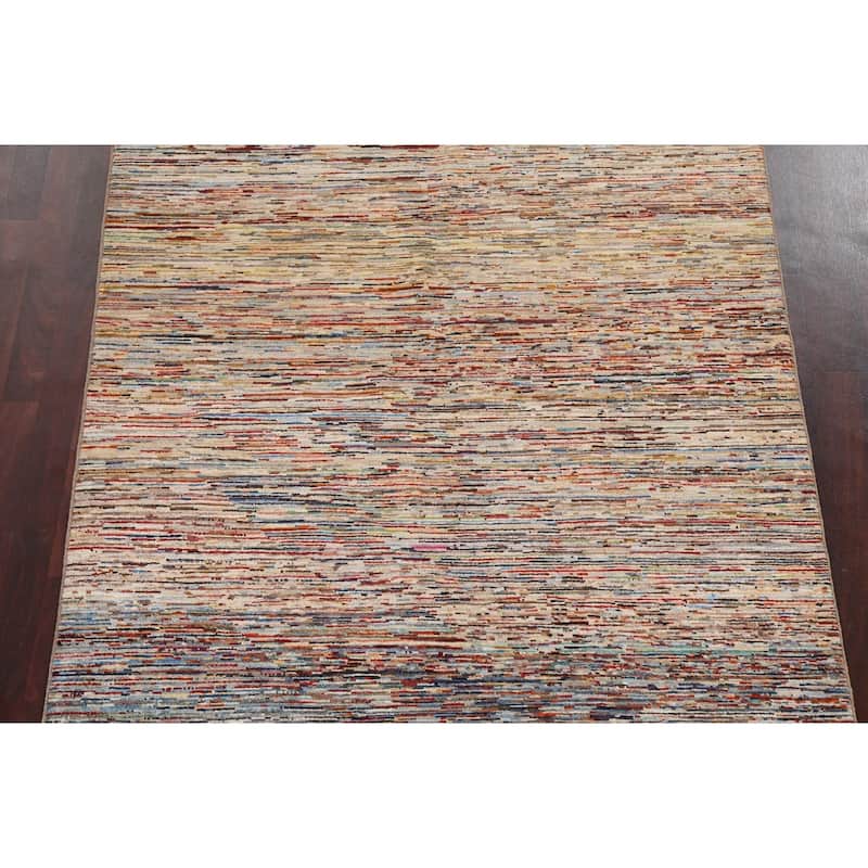 Contemporary Gabbeh Kashkoli Wool Area Rug Hand-knotted Bedroom Carpet - 5'3" x 7'7"