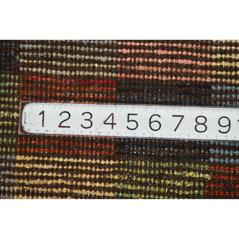 Checkered Moroccan Oriental Area Rug Handmade Wool Carpet - 6'0" x 7'8"