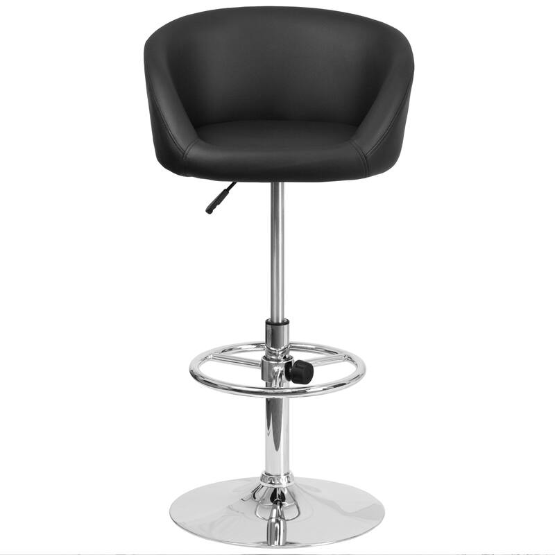 Contemporary Adjustable Height Barstool - 21"W x 18.5"D x 32.5" - 41"H