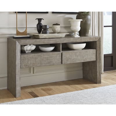 Signature Design by Ashley Langford Brown Dining Server - 62" W x 19" D x 34" H