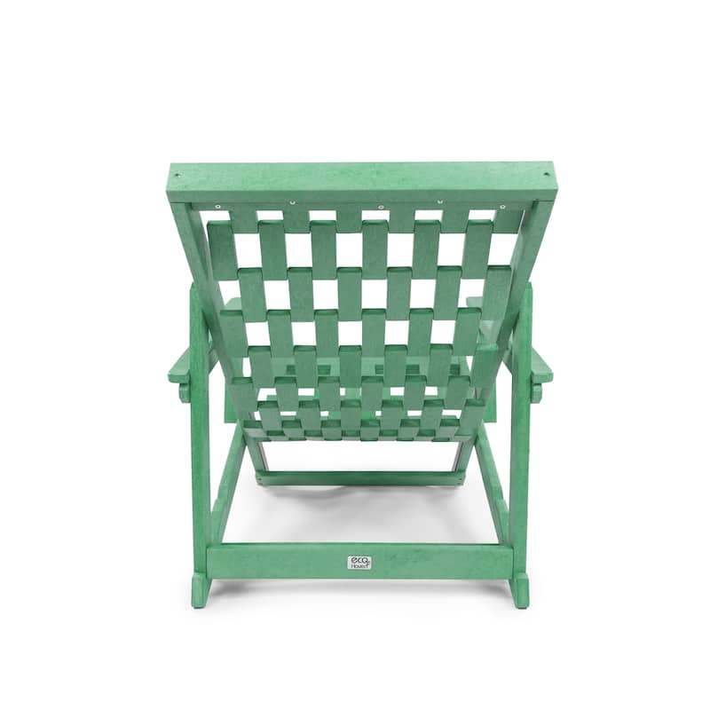 Aspen Fully Assembled All-Weather HDPE Outdoor Folding Lounge Chair with Removable Cushion