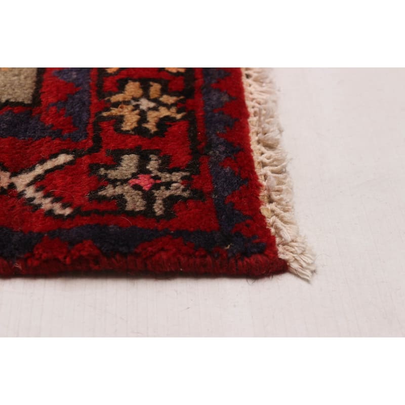ECARPETGALLERY Hand-knotted Anadol Black, Red Wool Rug - 3'3 x 9'4