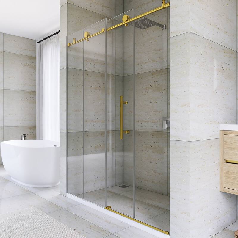 60" x 76" Sliding Frameless Shower Door - 60'' x 0.31'' x 76''