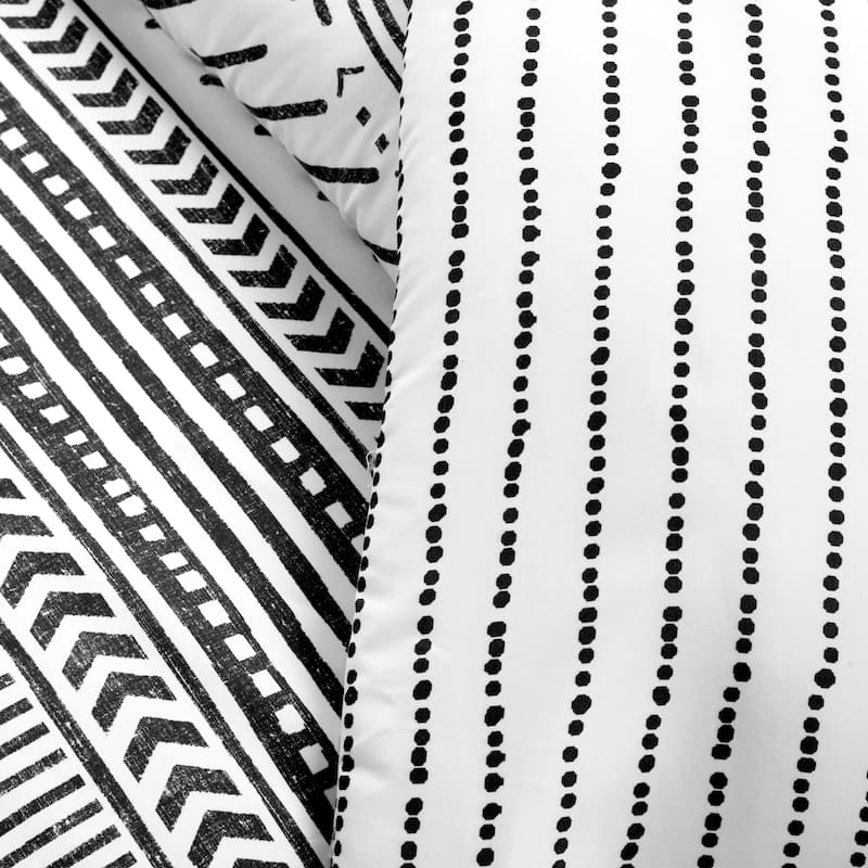 Lush Decor Hygge Geo Reversible 3 Piece Cotton Duvet Set