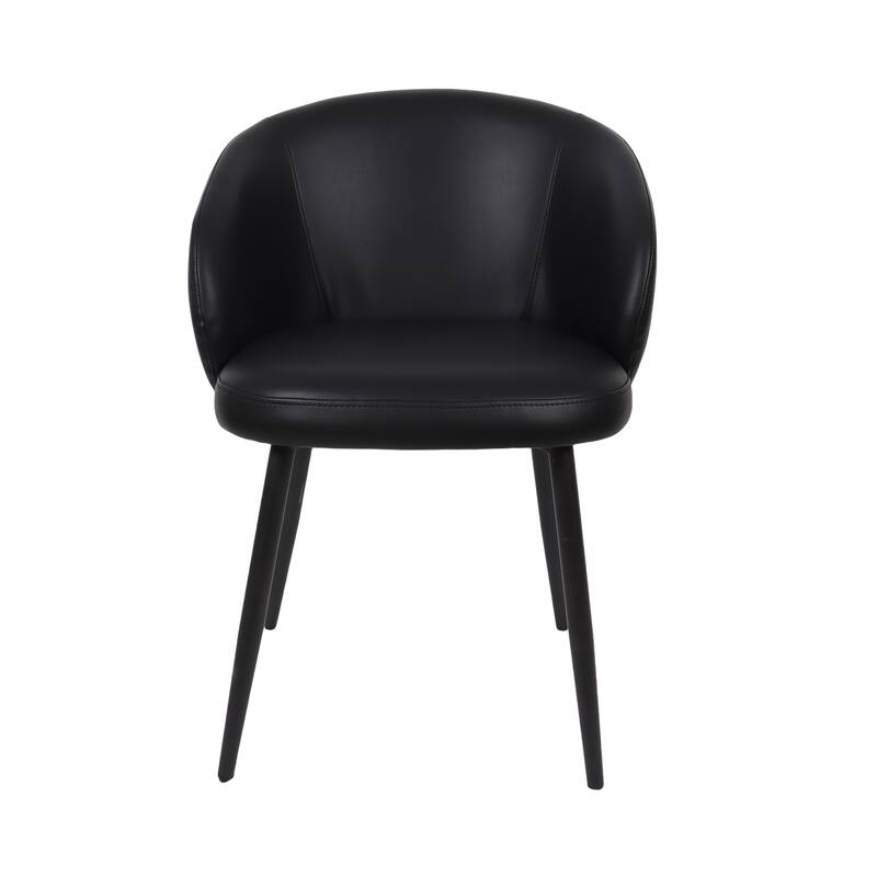Manhattan Comfort Looma Vegan Leather Metal Side Chair - Set of 2