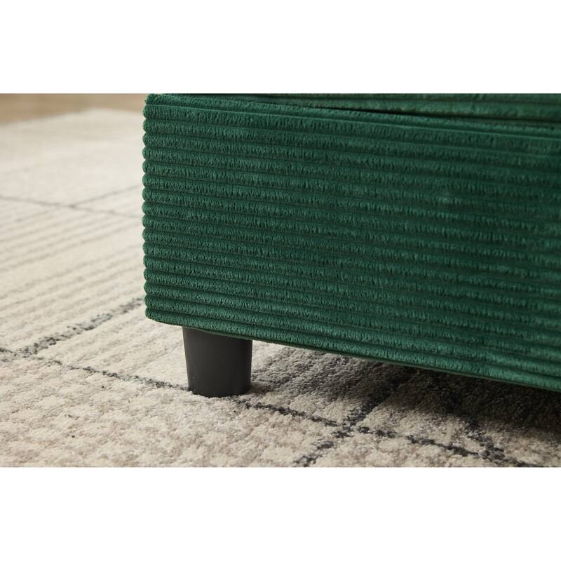 Upholstered Chaise Lounge Chair with Removable Ottoman, Accent Sofa Bed Sleeper Couch Bed, Armchair with Lumbar Pillows