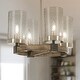 preview thumbnail 4 of 2, Bridlewood 4-light Semi Flush with a stone gray and brushed nickel finish and clear seeded glass by Minka-Lavery