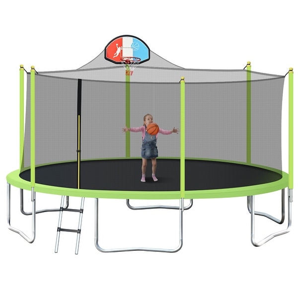 16 foot trampoline with enclosure outlet