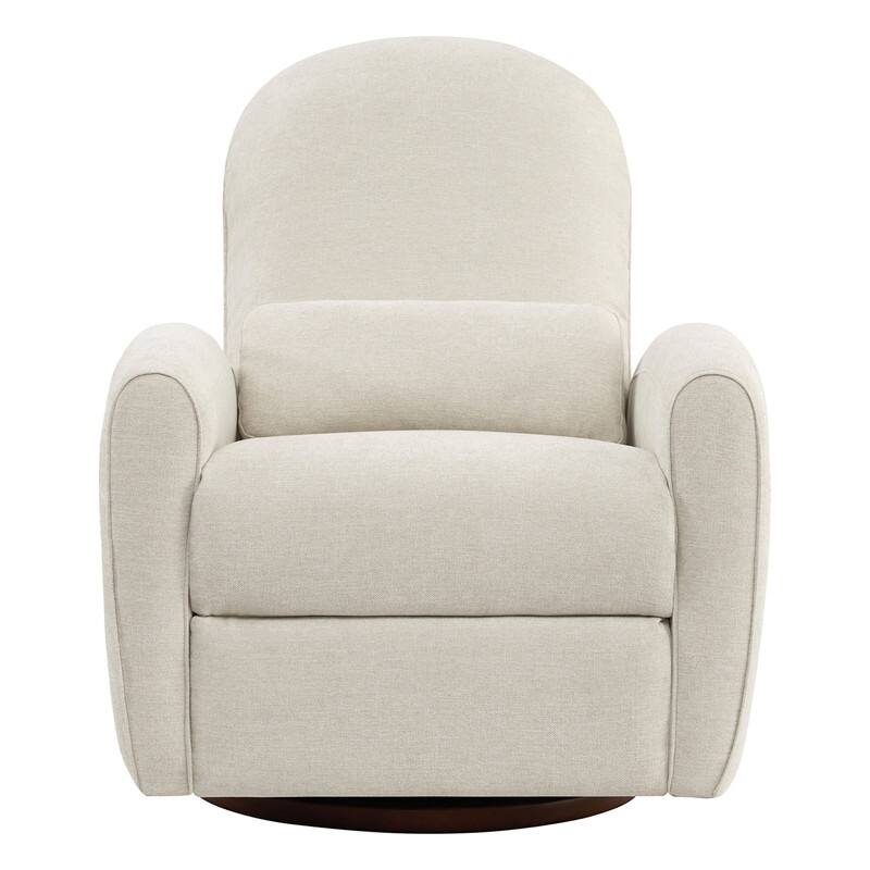 Power/ Manual Swivel Glider Recliner Chair Nursery Chair - Linen-Manual