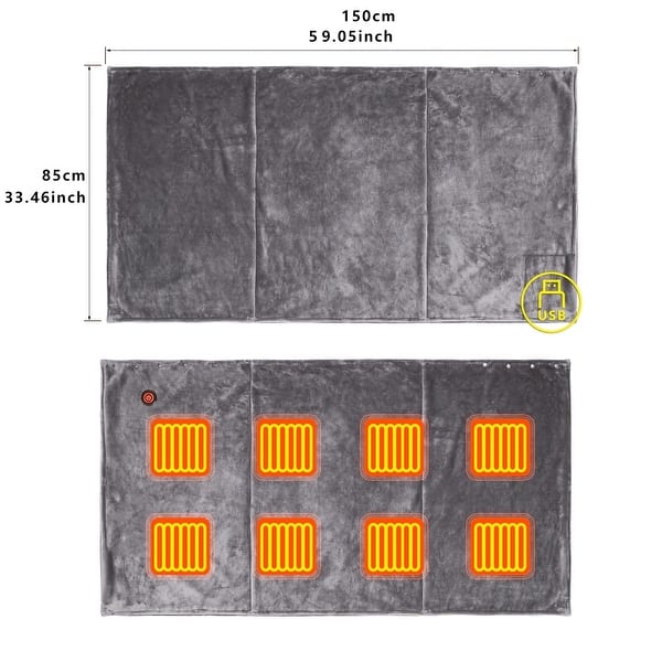 Heating Blanket Shawl Smart Portable USB Powered Heating Blanket