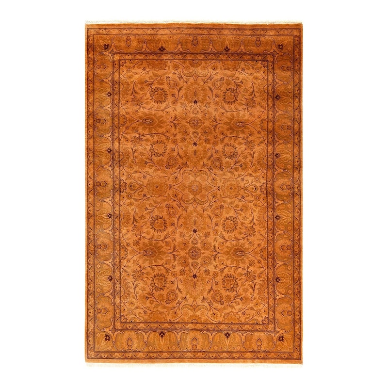 Fine Vibrance, One-of-a-Kind Handmade Area Rug - Beige, 4' 7" x 7' 1" - 4' 7" x 7' 1"