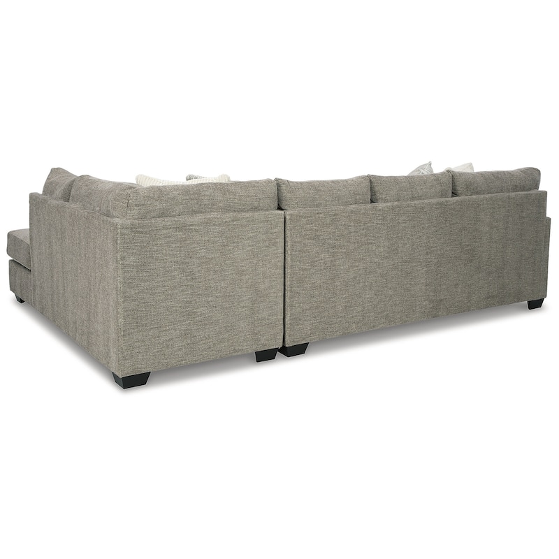 Signature Design by Ashley Creswell Gray 2-Piece Sectional with Chaise - 125"W x 87"D x 39"H