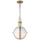 preview thumbnail 2 of 5, Lincoln 1 Light Medium Pendant Medium Base 60 Watt Matte White Finish White Opal Glass