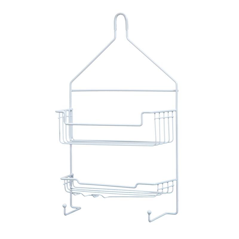Kenney Rust-Resistant 2-Tier Small Hanging Shower Caddy - White - White
