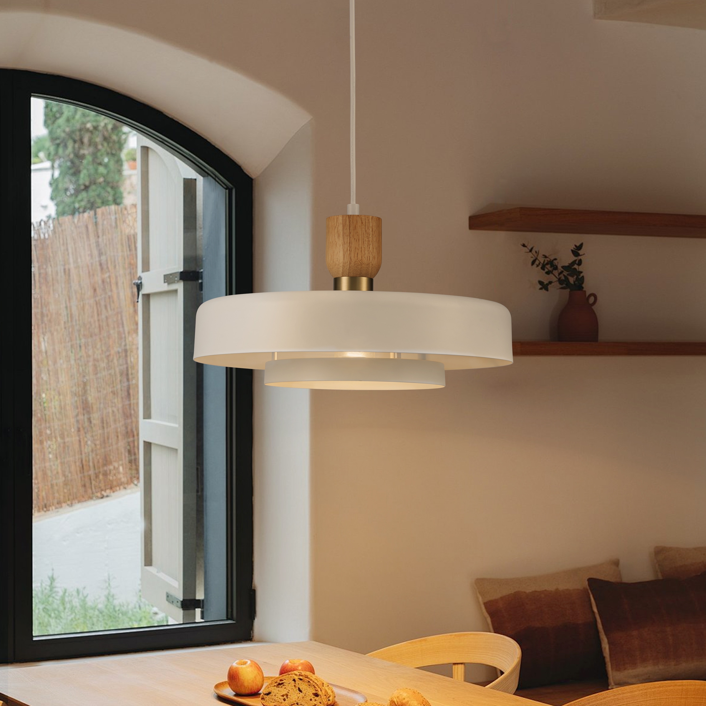Starsky Nordic 1-Light Farmhouse Tiered Pendant