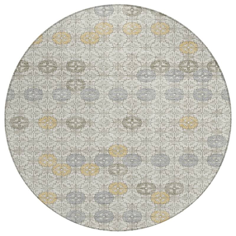HomeRoots Geometric Transitional Rectangle Outdoor Rug