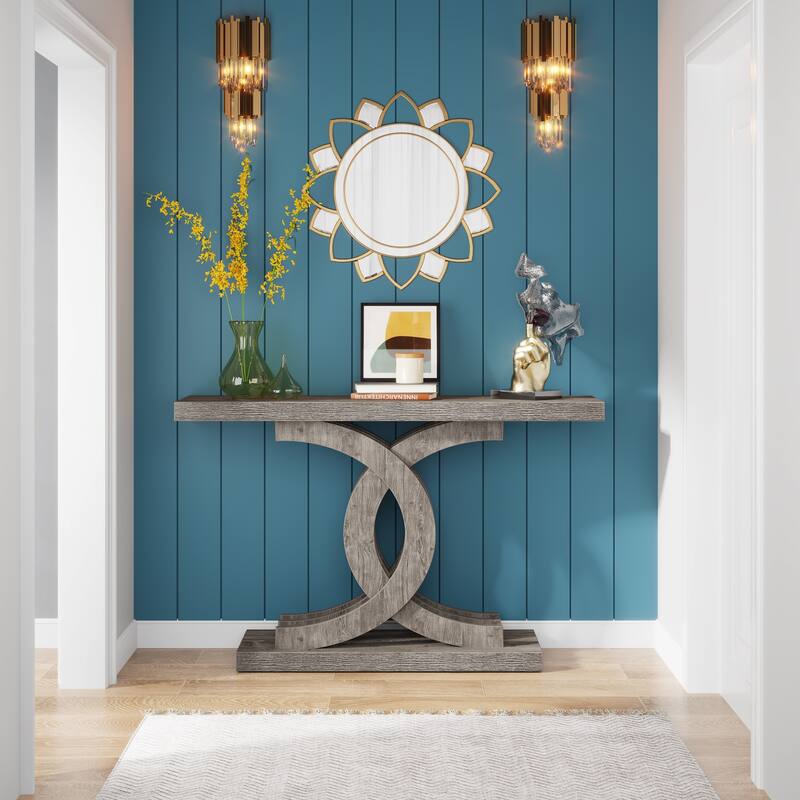 Console Tables for Entryway, Farmhouse 39" Wooden Sofa Table