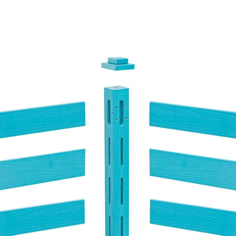 2,4-Panel Courtyard Privacy Fence Without Digging Pits, Easy To Set Up, No Damage To The Ground - 39.3 in. W x 35.6 in. H