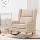 preview thumbnail 55 of 60, HOMYKA 27.56" Wide Rocking Chair for Nursery with Solid Wood Leg