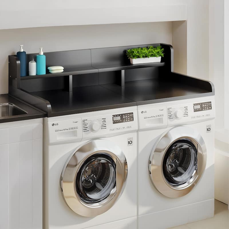 Washer Dryer Countertop with Non-slip Pads,54" Width x 27.5" Depth Double Layer Counter Storage Organization