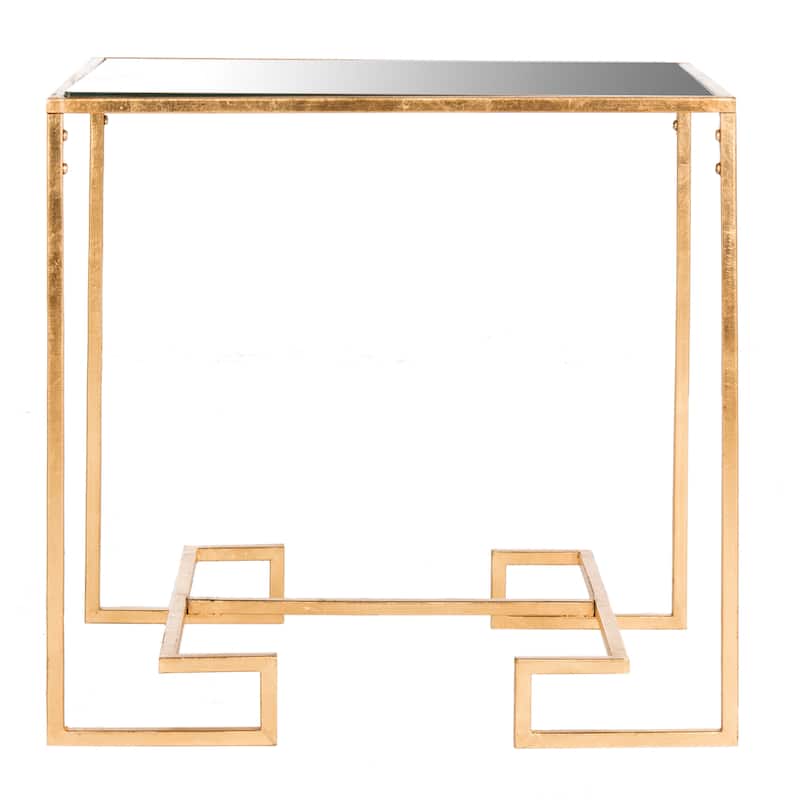 SAFAVIEH Ardeth Antique Gold Leaf Accent Table - 24.1" x 18" x 24" - 24Wx18Dx24H