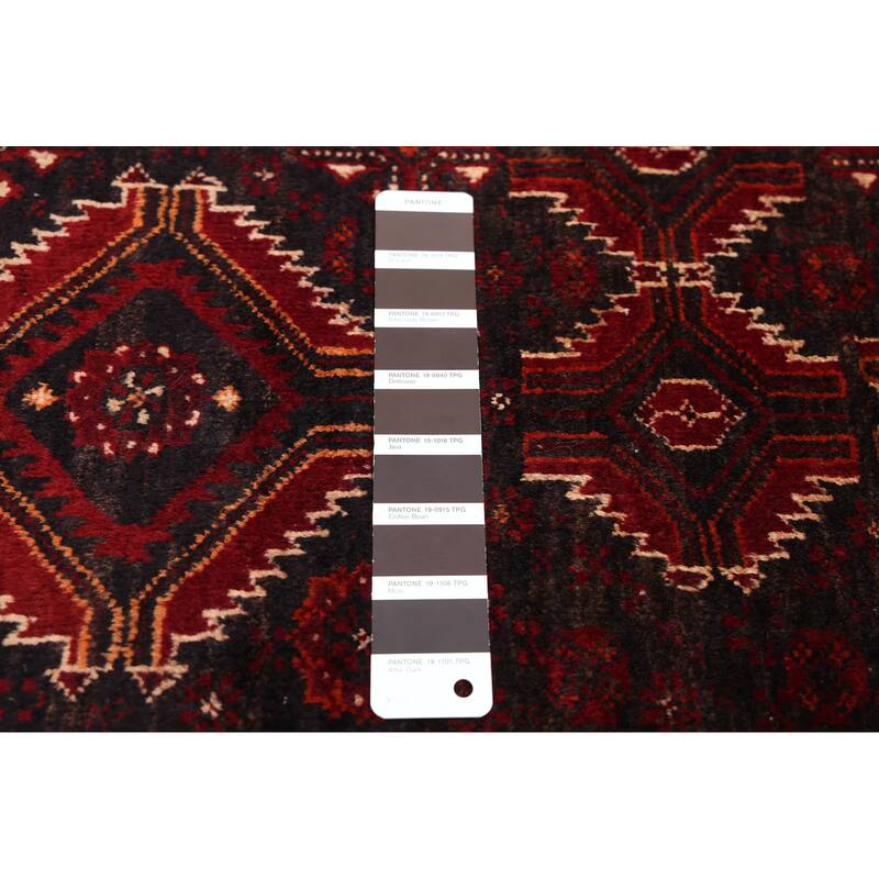 ECARPETGALLERY Hand-knotted Teimani Black, Red Wool Rug - 3'3 x 6'10