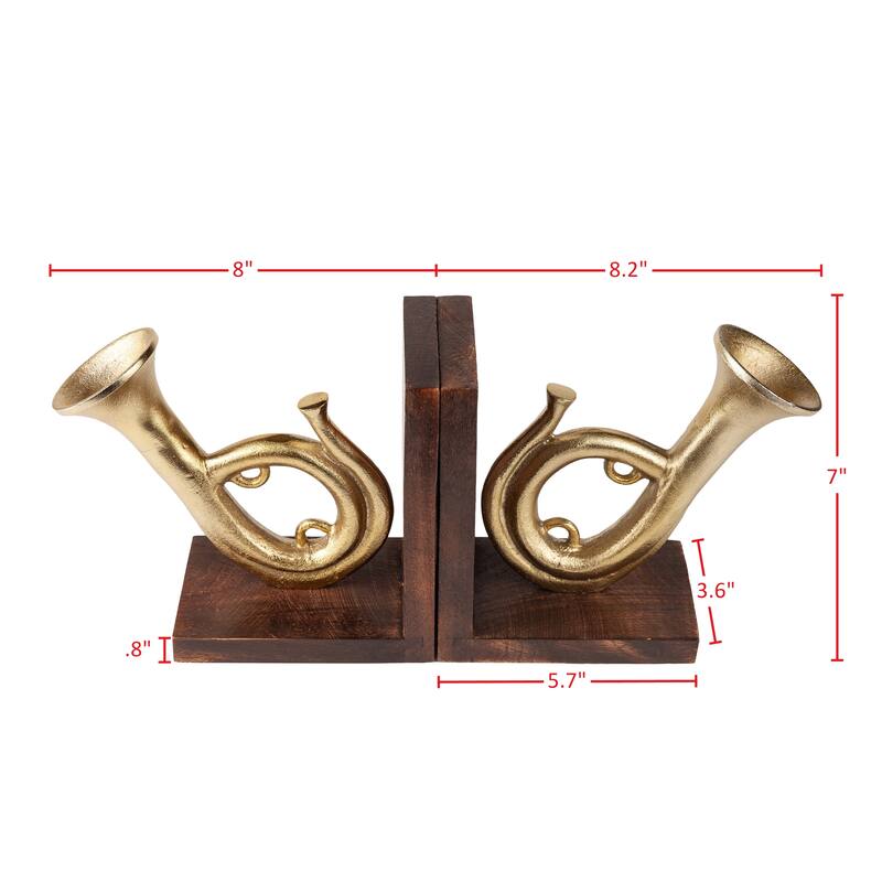 French Horn Bookend Set Bed Bath & Beyond 32376510