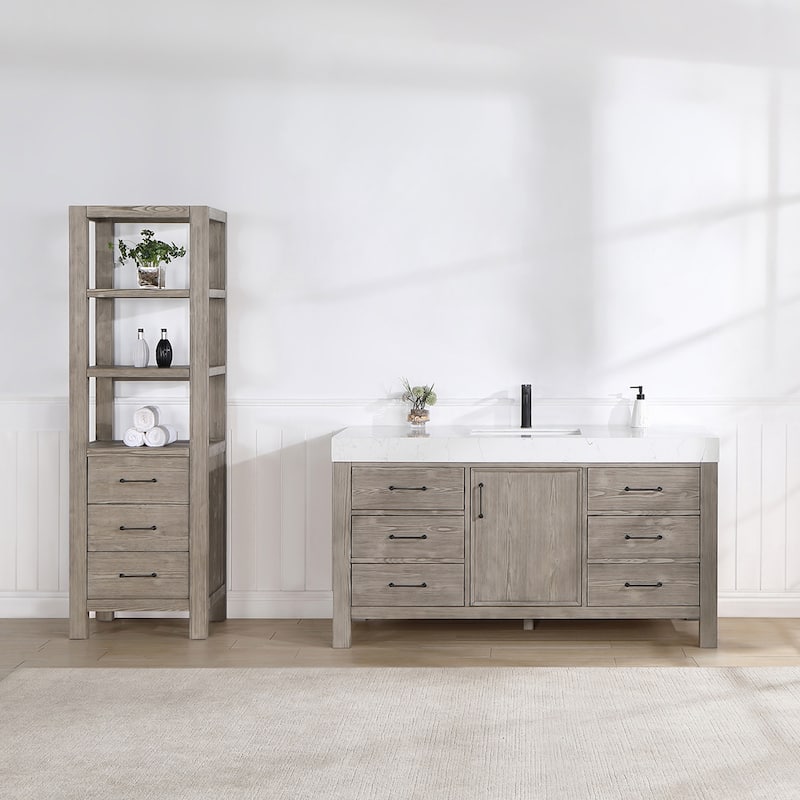 Miseno MV-NM-703860 León 60" Free Standing Single Basin Vanity Set