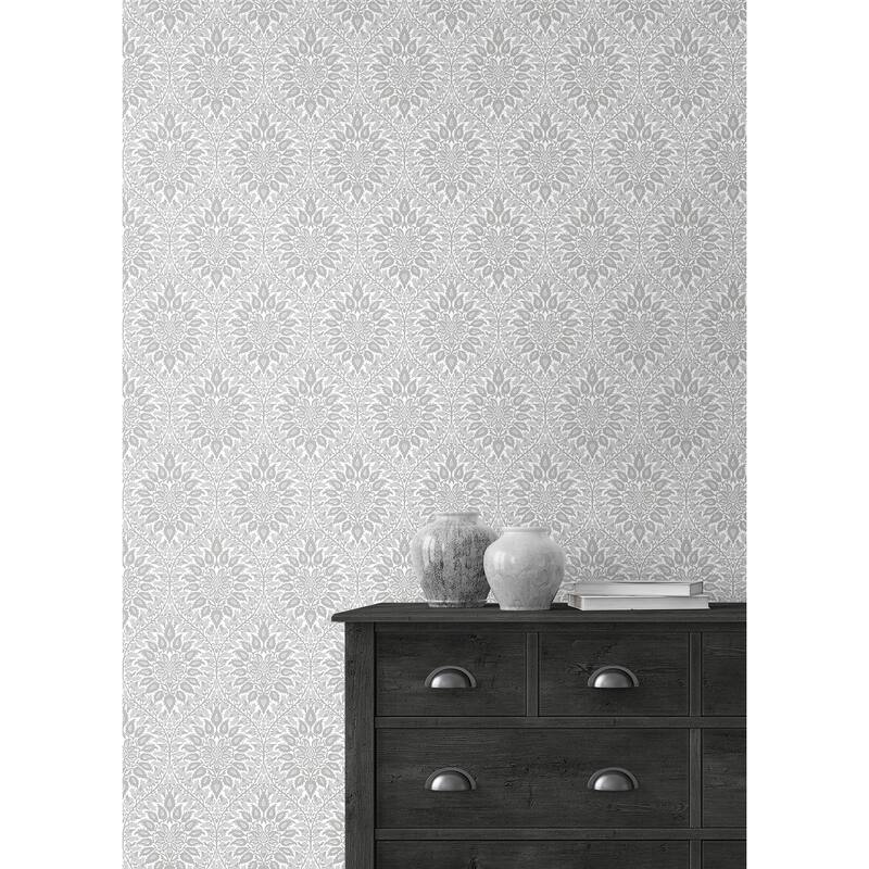 Seabrook Designs Luna Ogee Nonwoven Unpasted Wallpaper