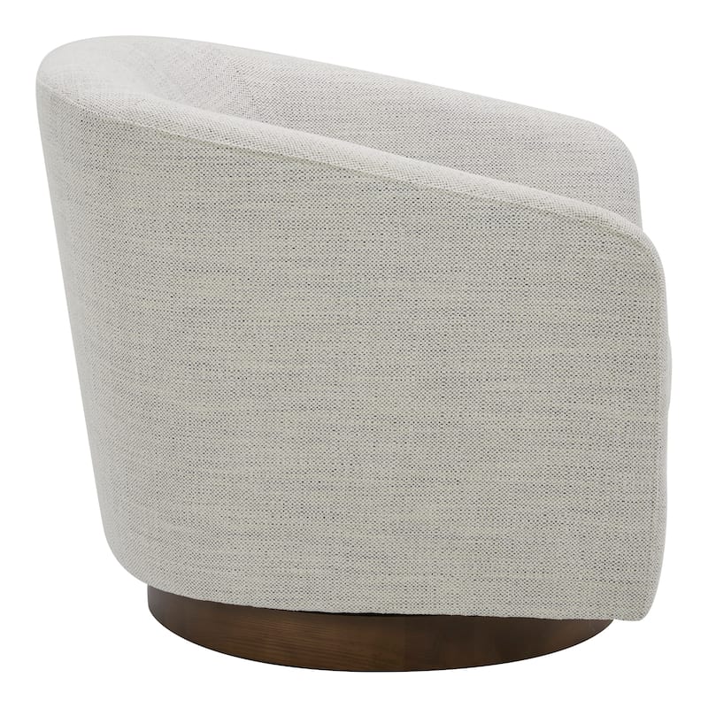 NADAAL STUDIOS Grayson, Accent Chair Polyester and Acrylic Upholstery Solid Wood and Plywood Construction, Splashed White