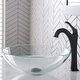 preview thumbnail 13 of 33, Kraus Glass Vessel Sink, Bathroom Faucet, Pop Up Drain, Mounting Ring