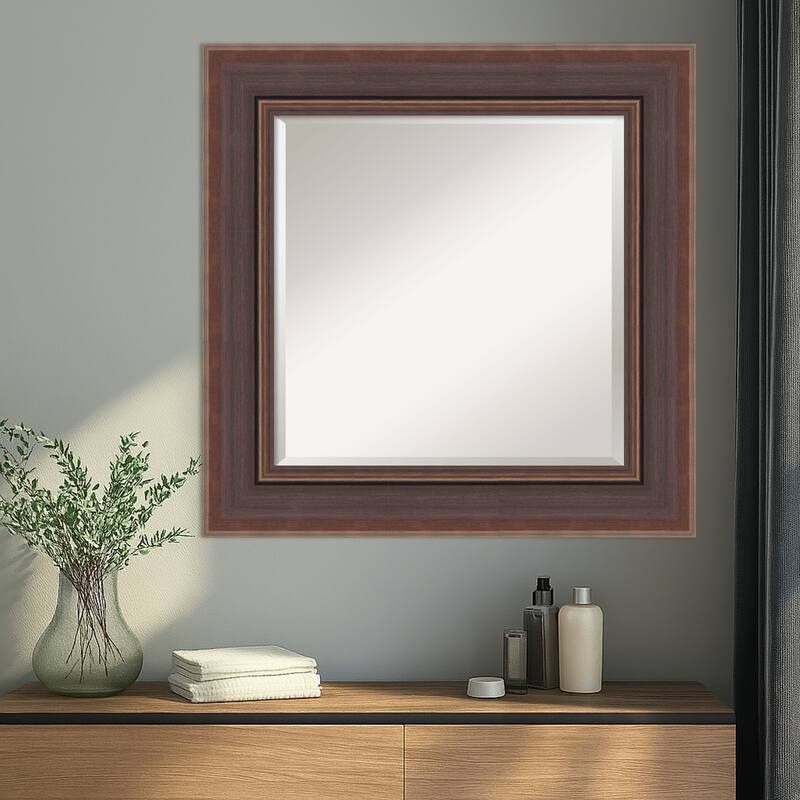 Moab Brown Bronze Beveled Framed Wall Mirror - Moab Brown Bronze