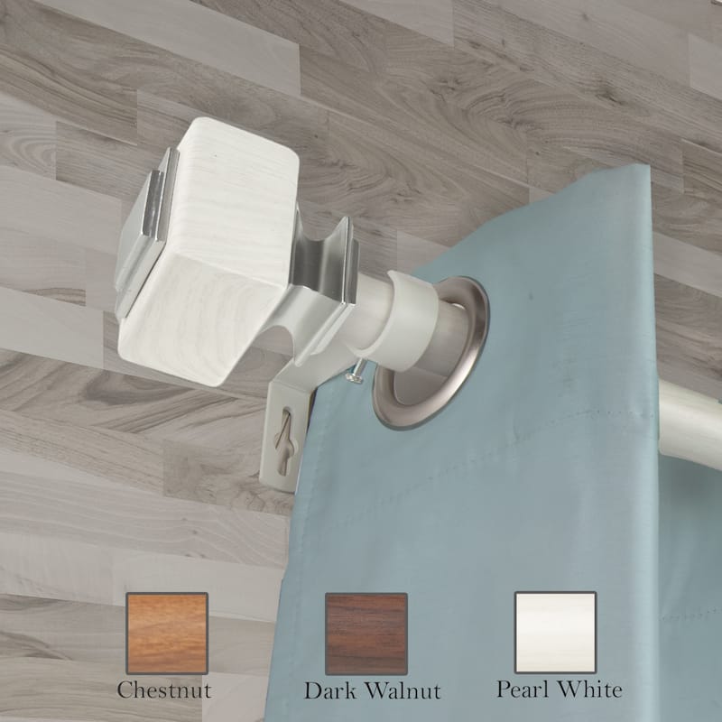 InStyleDesign Elena 1 inch Faux Wood Curtain Rod