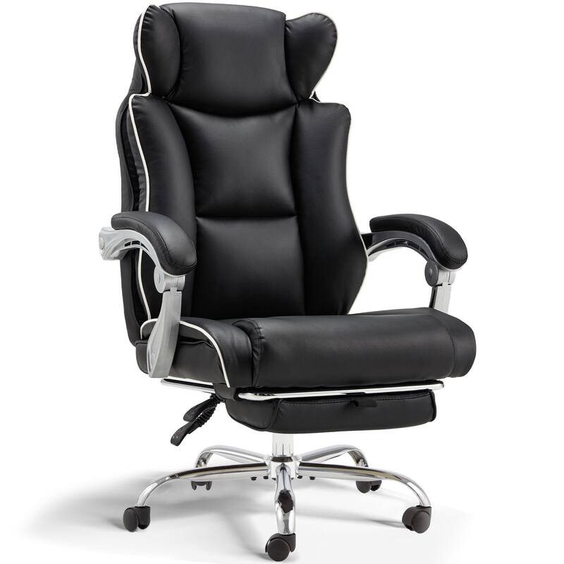 Ergonomic High Back Office Chair w/ Footrest, Linkage Armrests, Lumbar Support