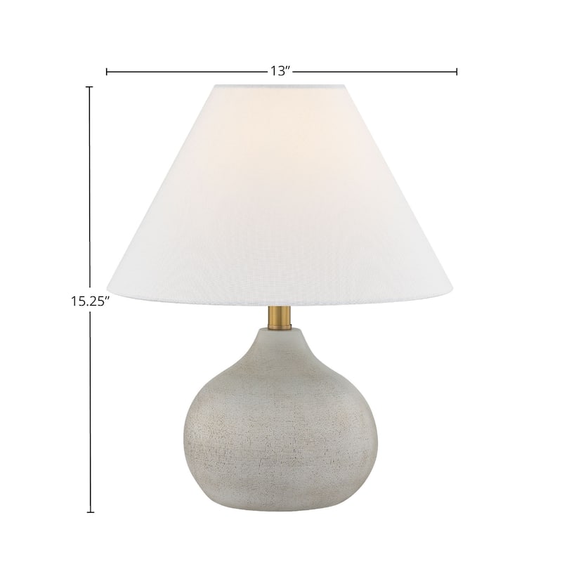 Hayden 15" Table Lamp with Fabric Shade (Set of 2)