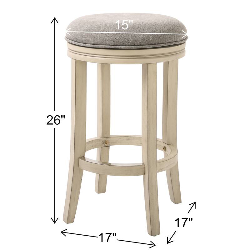 NewRidge Home Victoria 26" Counter Height 360-Degree Swivel Bar Stool