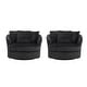 preview thumbnail 65 of 74, UIXE Oversize 43" Plush Corduroy Swivel Barrel Chair Comfy Accent Chair For Living Room