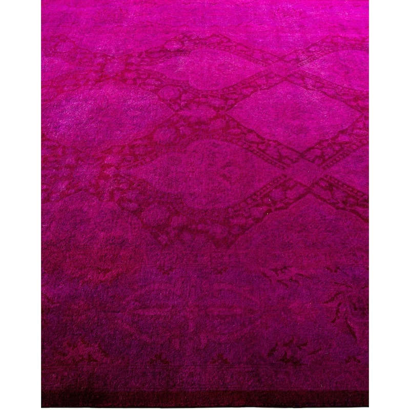 Contemporary Overdyed Wool Hand Knotted Area Rug - 6' 2" x 8' 10"